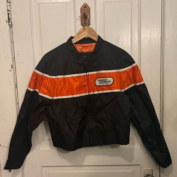 Vintage 2005 Harley Davidson Women’s Racing Motorcycle Jacket Size Medium - Picture 2 of 12